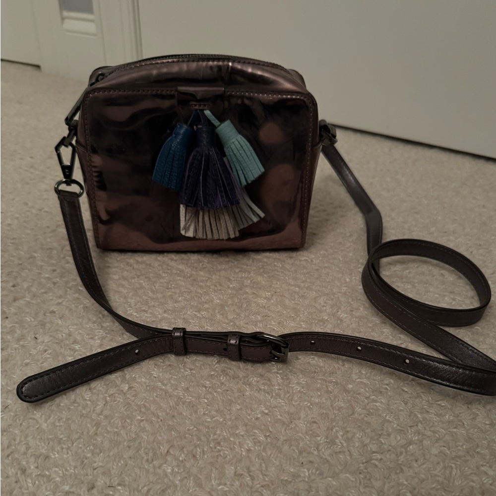 Rebecca Minkoff Metallic Crossbody Bag with Tassels
